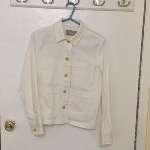 Everlane denim jacket white xs